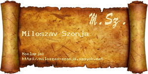 Miloszav Szonja névjegykártya